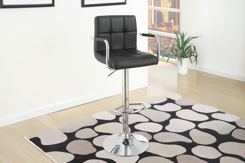 Uefurn Adjustable Bar Stool in Black