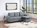 Uniqvn Convertible Sectional Set in Black Gray