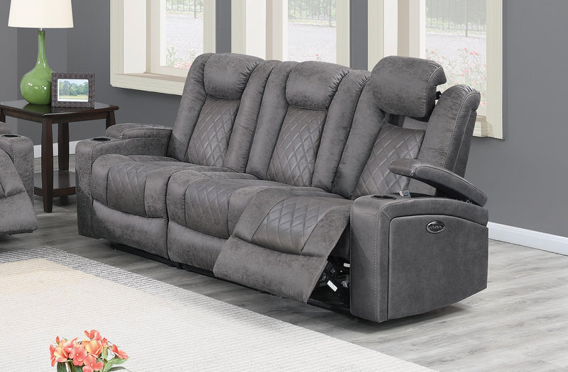 Uefurn Power Sofa in Antique Grey