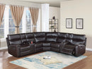 Uniqvn Manual Motion Sectional Set in Espresso