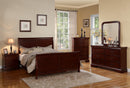 Vfvnco Queen Louis Phillippe Bed - Cherry in Cherry