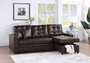 Vphong 2-Pcs Sectional Set in Espresso / Espresso