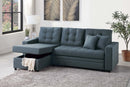 Vphong 2-Pcs Sectional Set in Blue Grey / Espresso