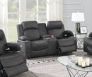 Taiyus Power Loveseat in Charcoal