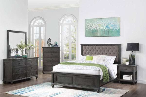 Vfvnco Cal. King Bed in Dark Grey
