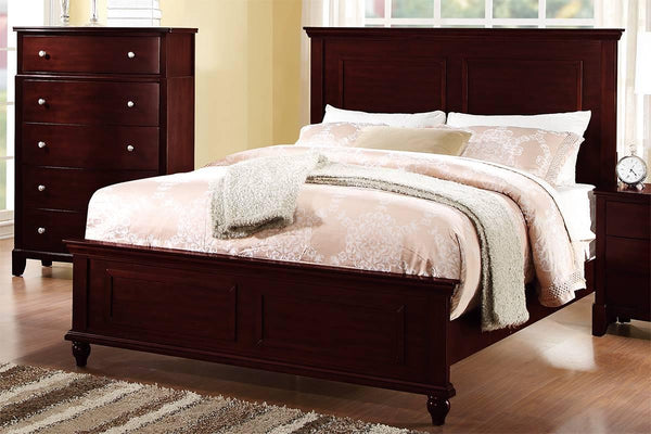 Vfvnco Queen Bed-Dark Cherry in Dark Cherry