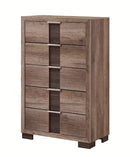 Crown Mark Furniture Rangley 5 Drawer Chest in Brown image