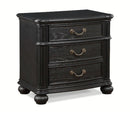Crown Mark Furniture Kingsbury 3 Drawer Nightstand in Black image