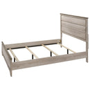 Crown Mark Patterson King Panel Bed in Driftwood Grey