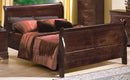 Crown Mark Furniture Louis Philip Queen Bed in Dark Cherry