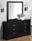 Crown Mark Furniture Louis Philip Dresser in Black