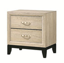 Crown Mark Furniture Akerson 2 Drawer Nightstand in Beige image