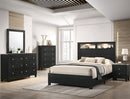 Crown Mark Furniture Cadence Queen Panel Bed in Black