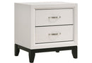 Crown Mark Akerson Nightstand in Chalk image