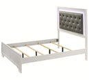 Crown Mark Furniture Lyssa King Upholstered Bed in White B4310-K