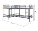 L Shape Bunk Bed (T/T/T/T)