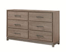 Crown Mark Furniture River 6 Drawer Dresser in Brown image