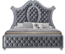 Crown Mark Furniture Voltare King Bed in Dark Grey