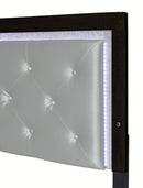 Crown Mark Furniture Jaylen King Upholstered Panel Bed in Black