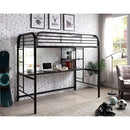 Opal Iii Black & Silver Twin Loft Bed