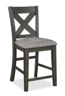 Crown Mark Furniture Rufus Counter Height Chair in Dark Gray (Set of 2) image