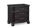 Crown Mark Furniture Kingsbury 3 Drawer Nightstand in Black image