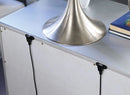 BELLADONNA Night Stand w/ LED & USB, Silver