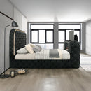 Eastern King Bed w/LED, Fireplace & TV Cabinet