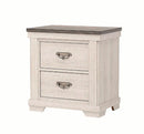 Crown Mark Furniture Leighton 2 Drawer Nightstand in White image