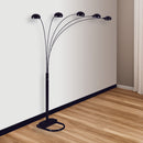 PEACOCK SHADE FLOOR LAMP BK 82 H