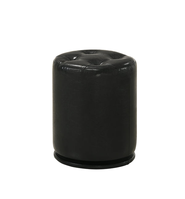 MORGAN ROUND SWIVEL STOOL BLACK