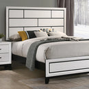 Errico Bed Grey & White