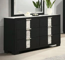 Crown Mark Furniture Rangley 6 Drawer Dresser in Black