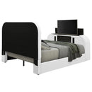 EK Bed w/LED, TV Cabinet, Fireplace & Bluetooth