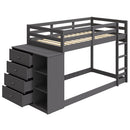 Bunk Bed (T/T) w/4 Drawers & 3 Compartments