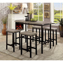 Vilvoorde Natural Tone/Gray 5 Pc. Counter Ht. Table Set