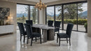 Selsey Dining Table, Black Stone Top