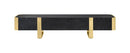 Leknes TV Stand Black w/ Gold Frame