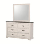 Crown Mark Furniture Leighton Dresser Mirror in White