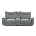 Tesoro-(3)Power Double Reclining Love Seat with Center Console, Power Headrests and USB Ports image