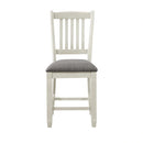 Granby Counter Height Chair in White & Brown (Set of 2)