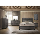 Crown Mark Akerson Queen Panel Bed in Grey