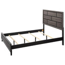 Crown Mark Akerson King Panel Bed in Grey