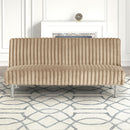 Hinwil Futon Sofa Bed Pink, Beige Grey, & Black