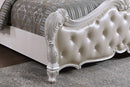 Ventresca E.King & Queen Bed White & Chrome