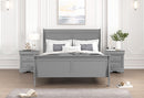 Louis Philippe Full, Twin, Full, & King Bed Black, Grey, Brown & White