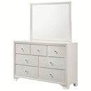 Crown Mark Furniture Lyssa Dresser Mirror in White