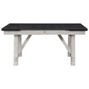 Crown Mark Maribelle Rectangular Dining Table in Chalk/Grey