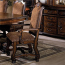 Crown Mark Neo Renaissance Dining Arm Chair in Warm Brown (Set of 2)