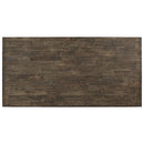 Crown Mark Quincy Rectangular Dining Table in Light Brown